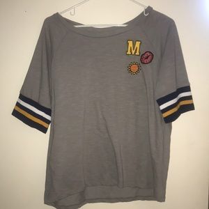 cute big T-shirt with three patches